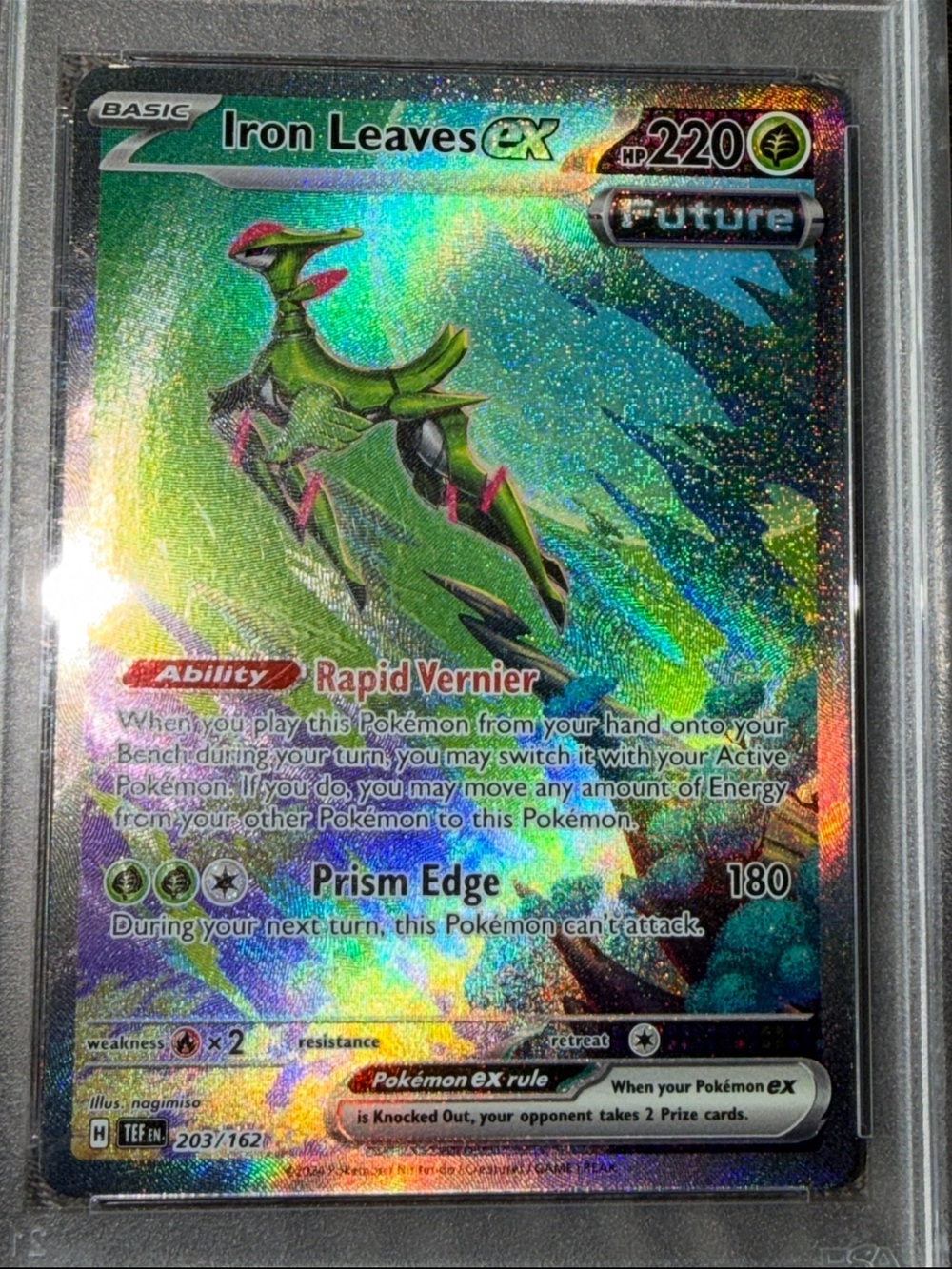 Iron Leaves EX Holographic Pokémon Card - Grass Type